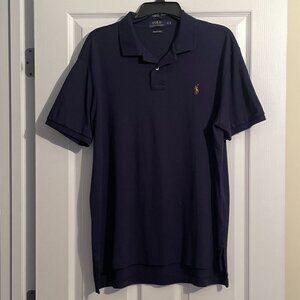 Men's Shirt Polo Ralph Lauren Short Sleeve Navy Blue Size XL100% Cotton Like New